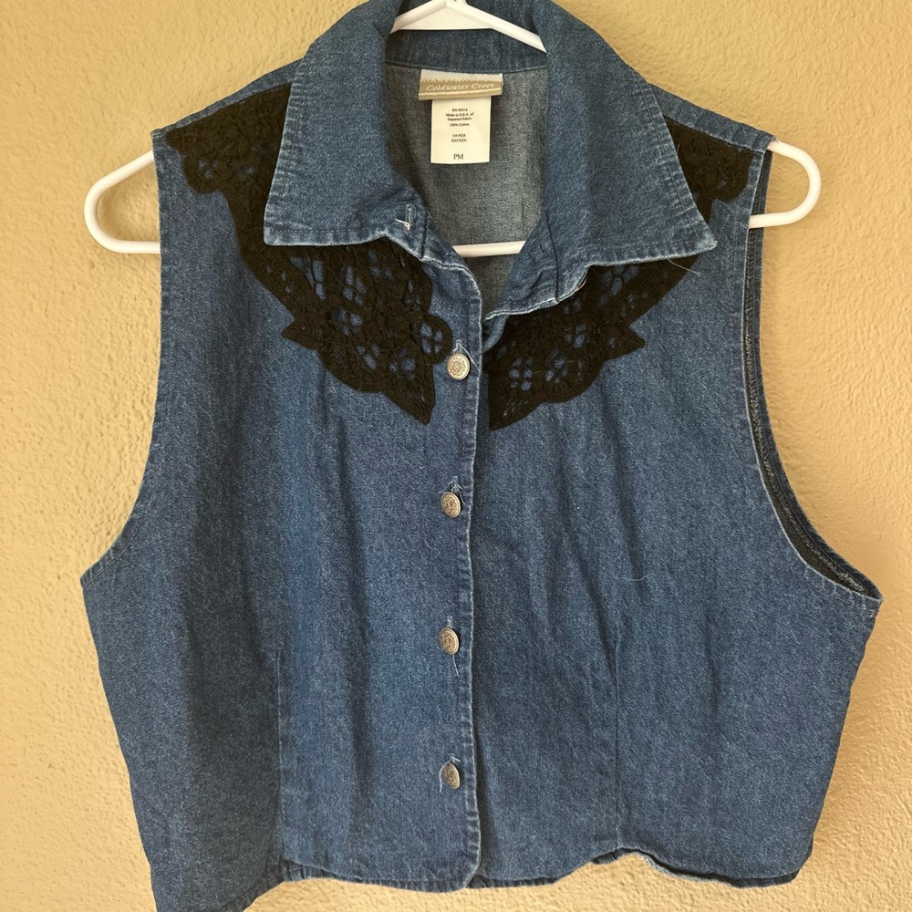 Coldwater Creek Blue Denim Vest